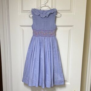 Luli & Me Lilac Smocked Floral Waistline Dress